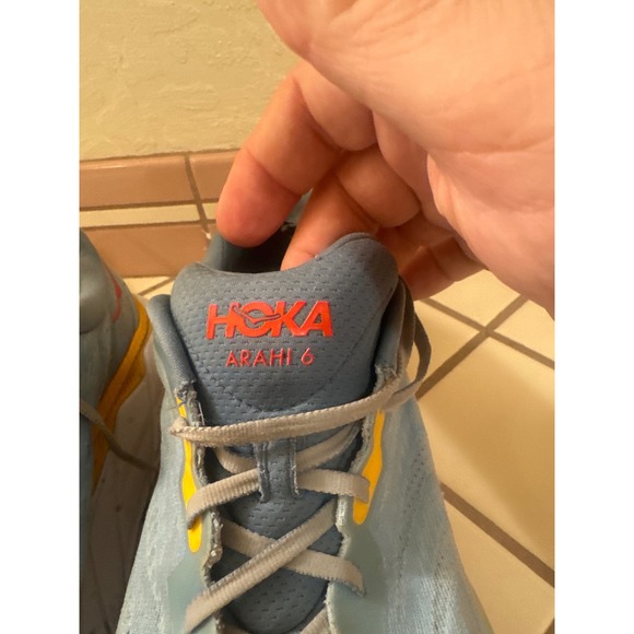 Hoka Arahi 6 Mens Running Shoes Size 14D Sneakers Blue Orange Athletic - Picture 5 of 8